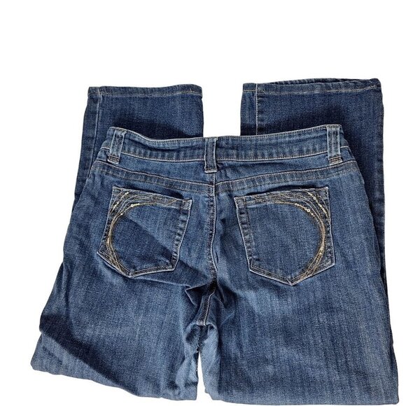 Lee Women's Straight Leg Jeans Size 12 Short Medium Wash - Picture 2 of 7